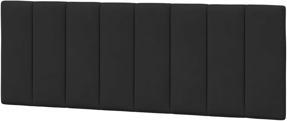 Hoofdbord Kussen - Bed Kussen - Comfort Verhoging - Zacht Velvet - 140 cm - Zwart