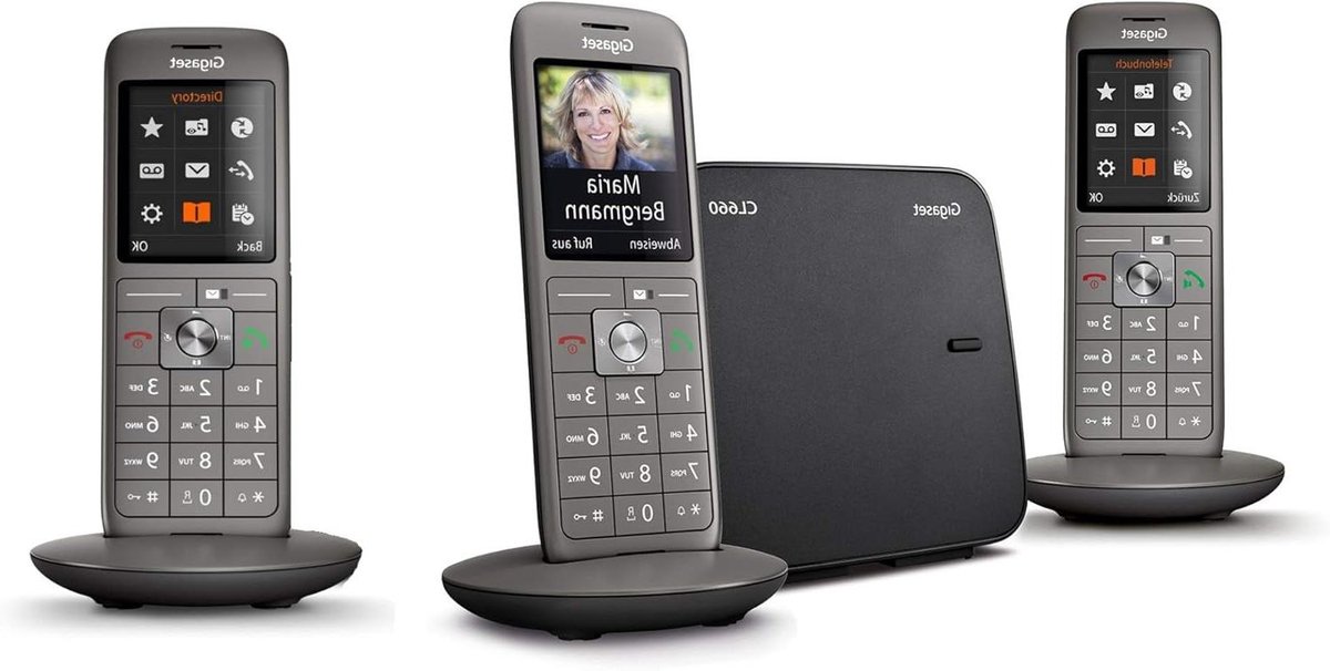 Draadloze Telefoon Trio - DECT Telefoonset - Thuis Bellen - Groot Kleurenscherm - 3 Handsets - Antraciet