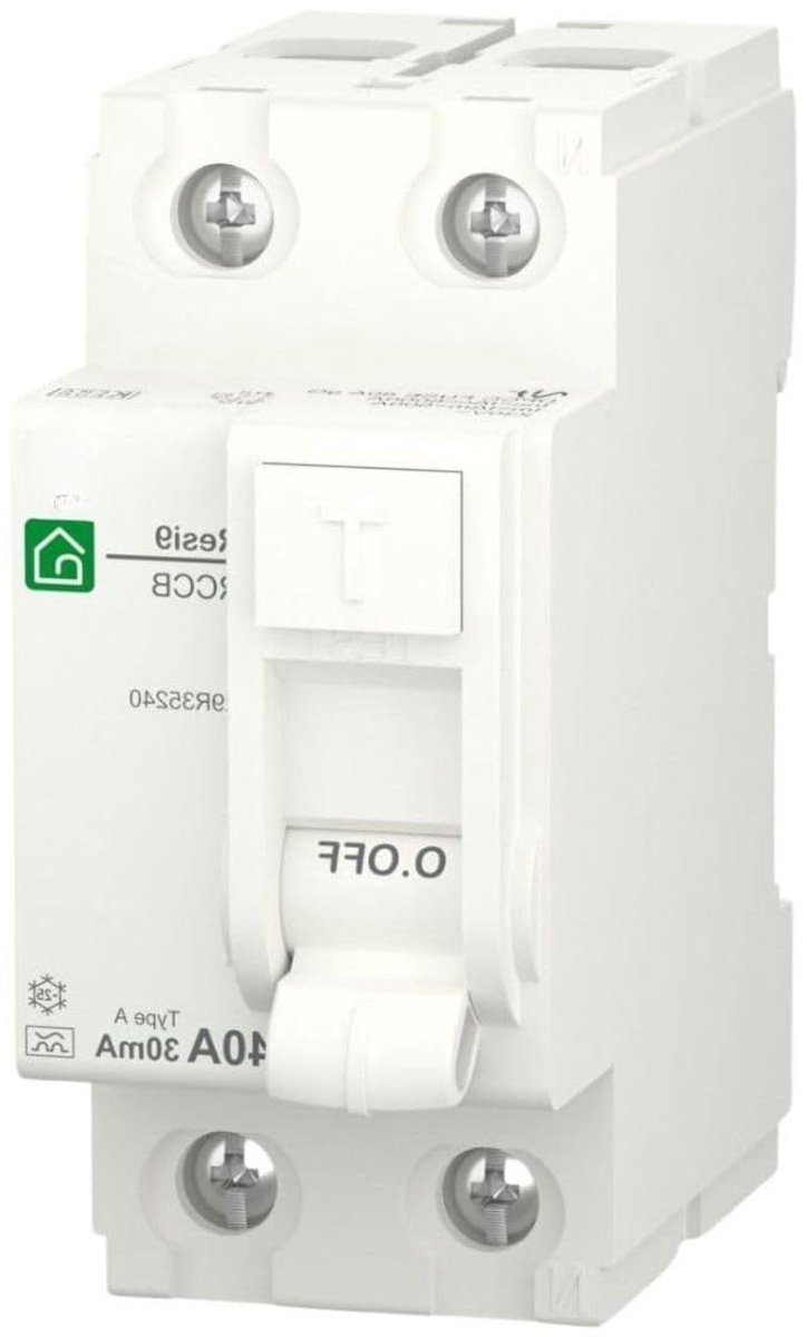 Differentiële Schakelaar - Aardlekautomaat - Elektrische Veiligheid - Type A Supergeïmmuniseerd - 2P 40A 30MA - Grijs