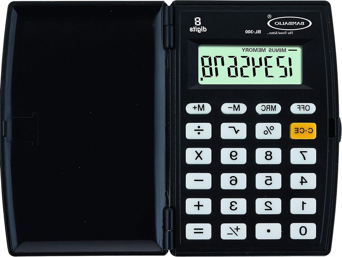 Zakcalculator - Rekenmachine Pocket - Dagelijkse Berekeningen - Anti Break Technologie - 8 Cijfers - Zwart