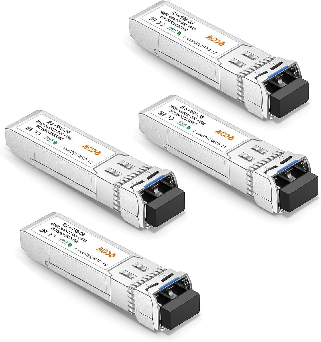 SFP+ Transceiver Module - Glasvezel Module - Netwerk Connectiviteit - Single Mode LC - 10km - Zilver