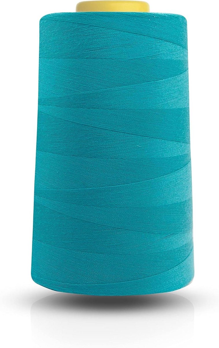 Overlock Naaimachine Garen - Polyester Garen Kegels - Kleding Maken - Hoge Kwaliteit Polyester - 5000 Yards Per Kegel - Turquoise