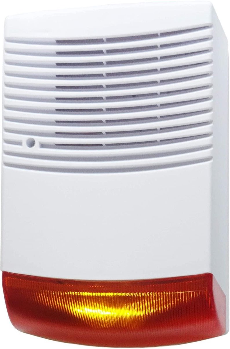 Alarm Sirene Attrappe - Nep Sirene Knipperlicht - Beveiliging Huis - Bedrieglijk Echt - 19.5 x 27.8 x 9.5 cm