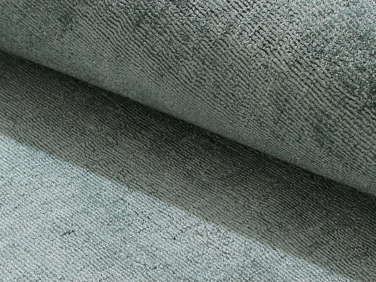 Vente-unique Handgeweven vloerkleed - 200 x 290 cm - Blauwgrijs - 1800g/m² - MOLINI