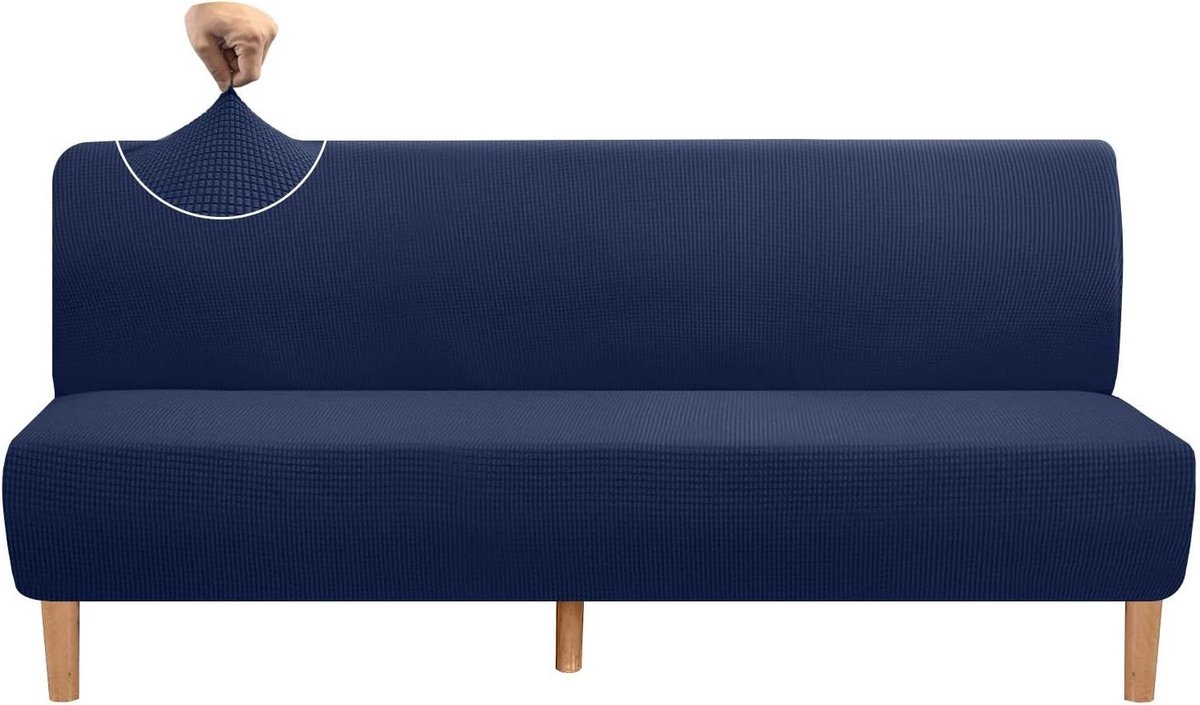 Futon Hoes - Bankovertrek - Meubels Beschermen - Hoge Stretch Pasvorm - 172-213 cm - Marineblauw