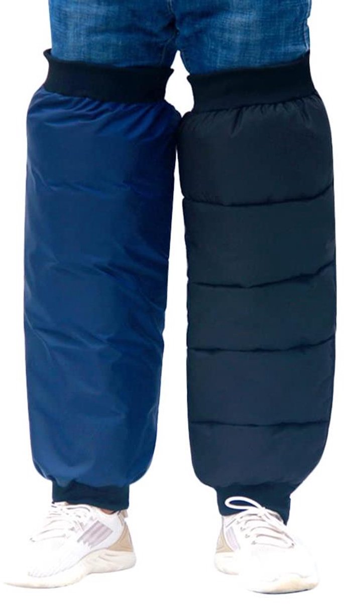 Winter Beenstukken - Thermo Kniebeschermers - Motor Rijden - Reflecterende Strepen - 70 cm - Zwart