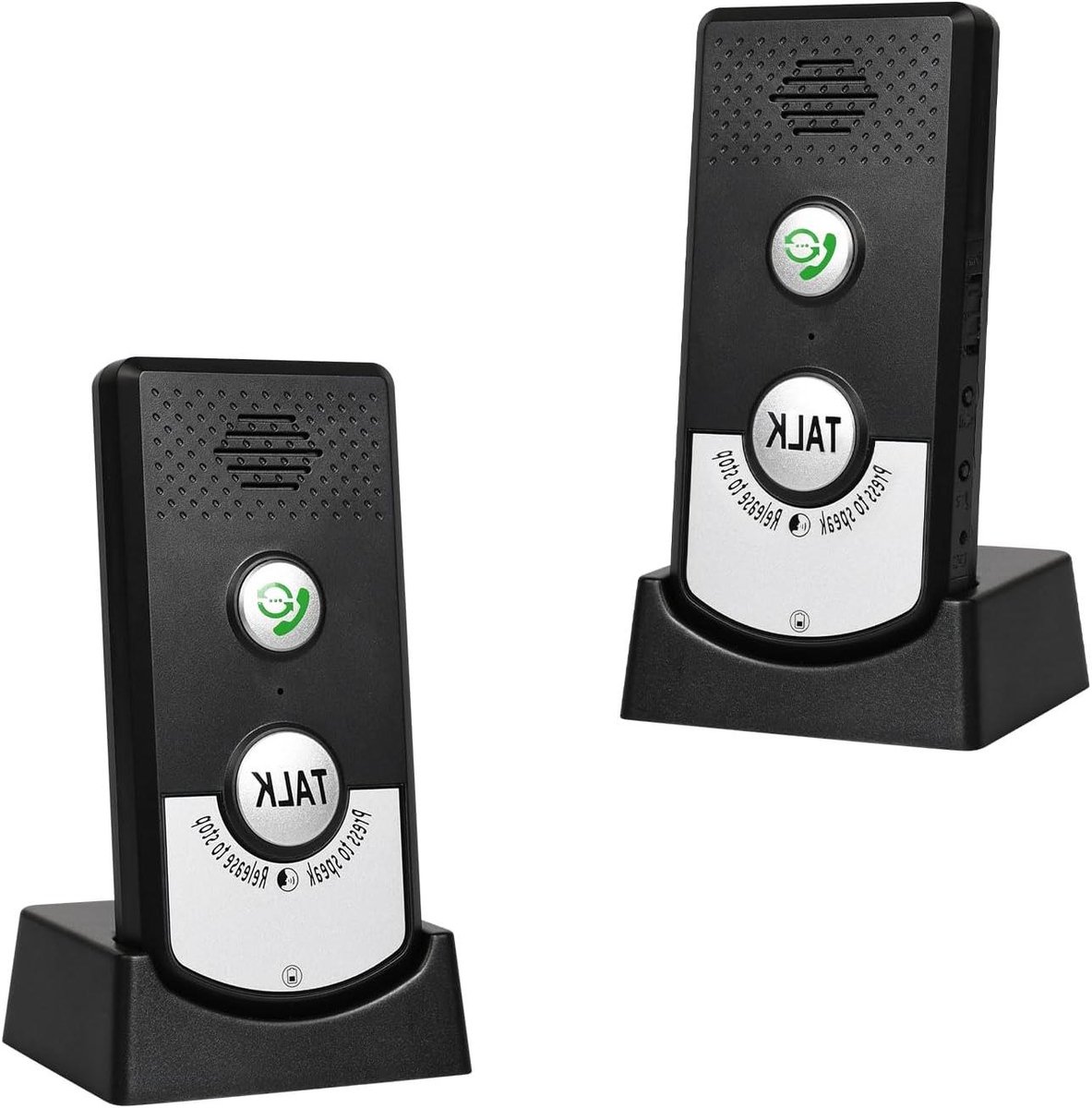 Draadloze Intercom - Portofoon Systeem - Communicatie Thuis - 1000 Meter Bereik - 15 x 15 x 5 cm - Zwart
