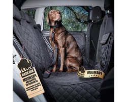 Autobeschermingsdeken Hond - Hondenautohoes Stoelhoes - Auto Beschermen - Vuil- en Waterafstotend - Universele Pasvorm - Zwart Donkergrijs