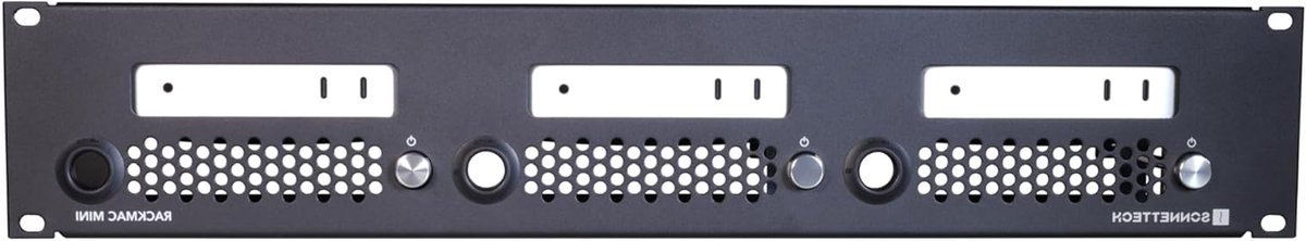 Rackmount Behuizing - Server Rack - Computer Installatie - Voor 3 Mini Computers - 2U Hoog - Zwart