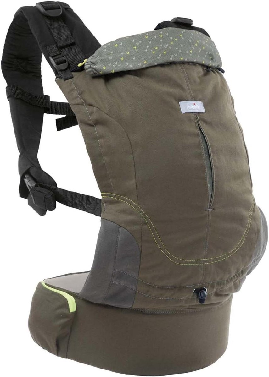 Ergonomische Baby Draagzak - Draagdoek Verstelbaar - Baby Comfortabel Dragen - M-Positie Beentjes - Tot 15 kg - Bladgroen