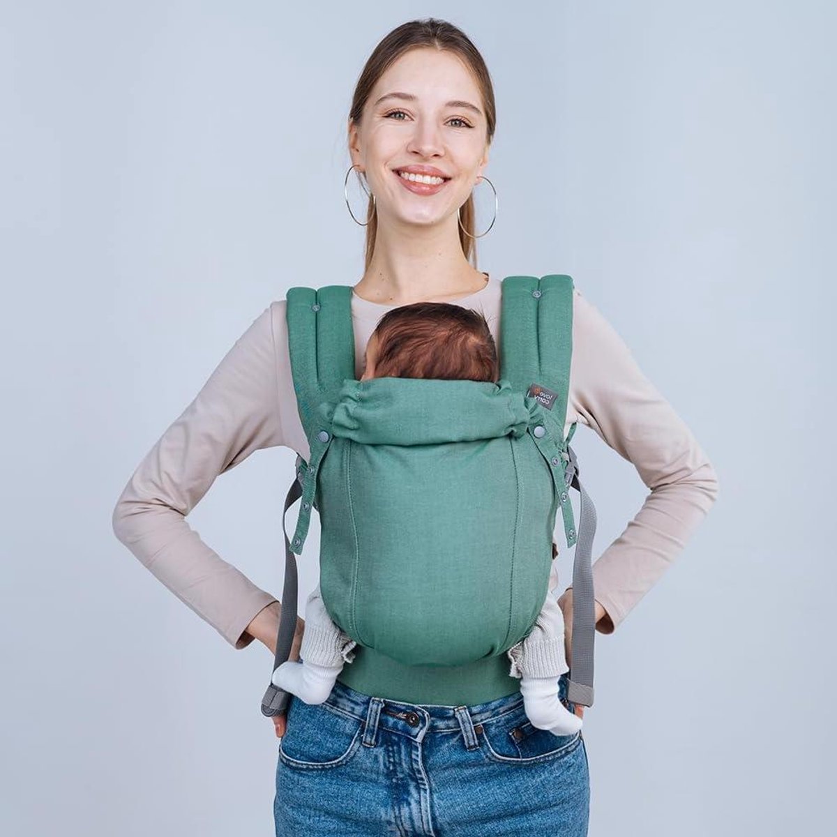 Baby Draagzak - Babydrager Baby Kinderen - Baby Comfortabel Dragen - Ergonomische M-Positie - Tot 15 kg - Rozemarijn