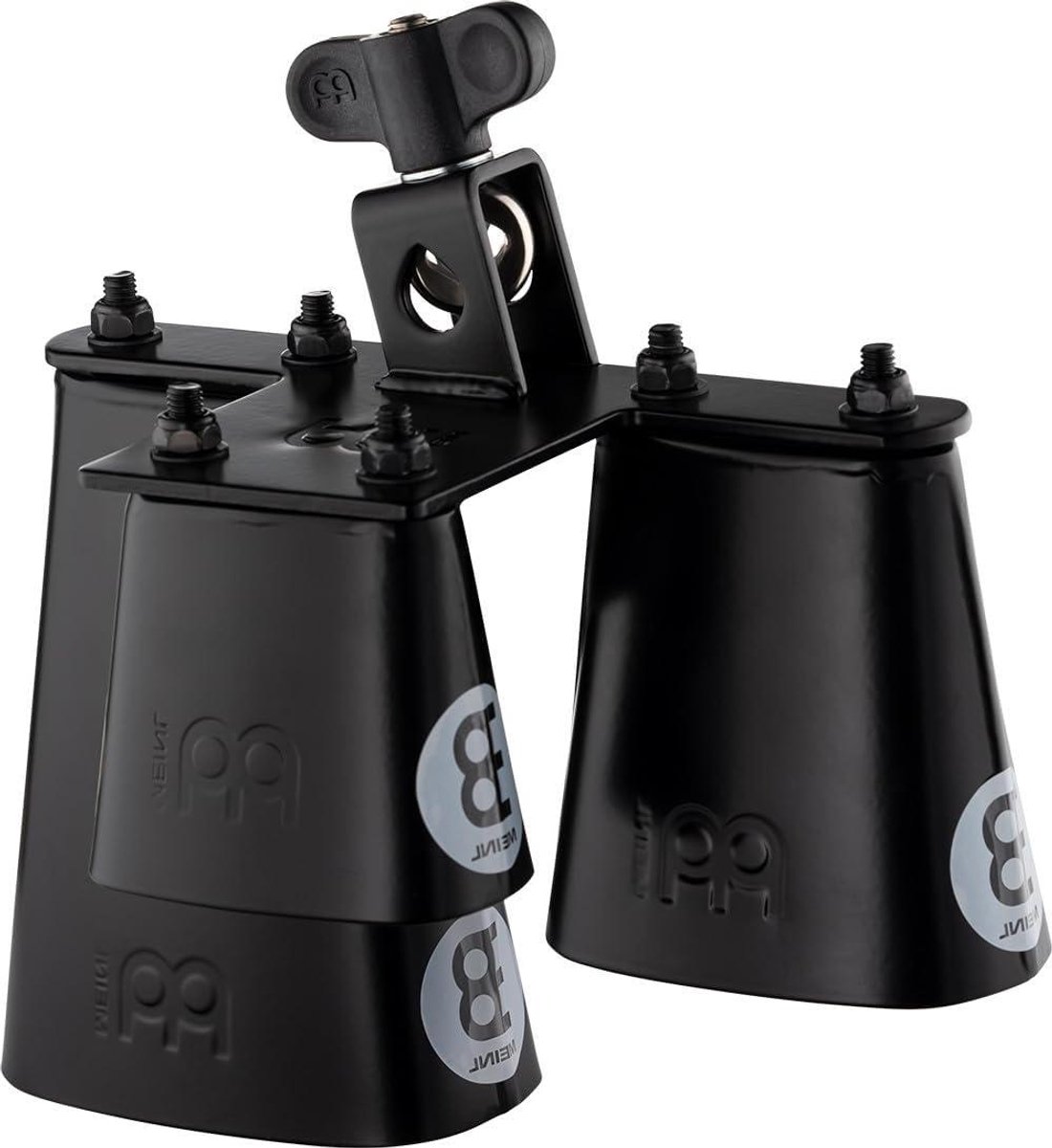 Triple Bell Set - Drie Bellen - Muziek Maken - Gedempt Geluid - 2.5 3.5 5 inch - Zwart