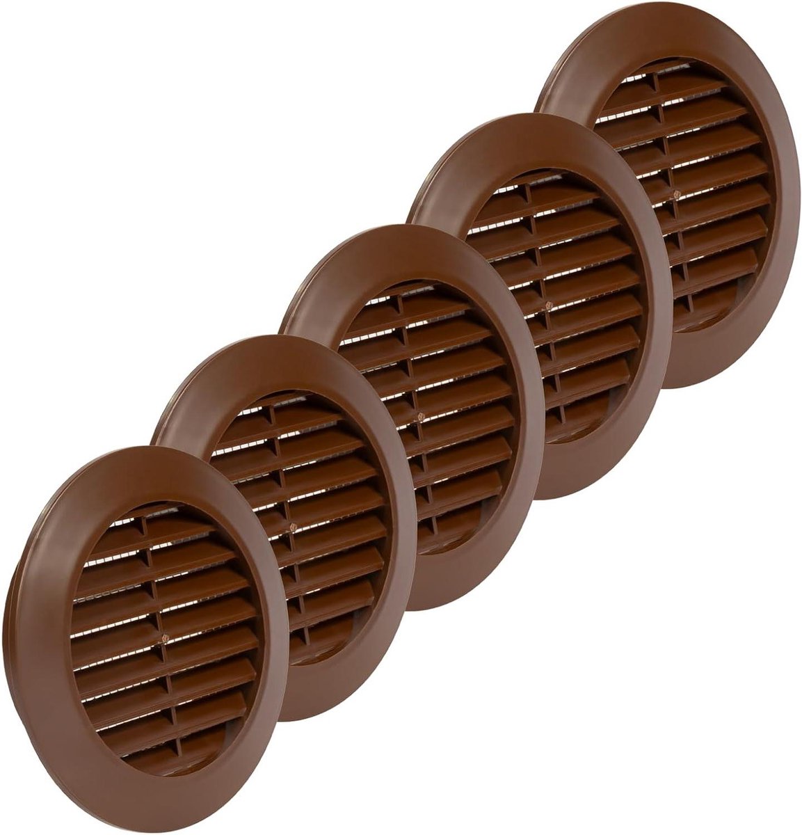 Ventilatie Rooster - Ventilatie Grille - Luchtcirculatie Verbeteren - Zelfnivellerend - 2.75 Inch - Bruin