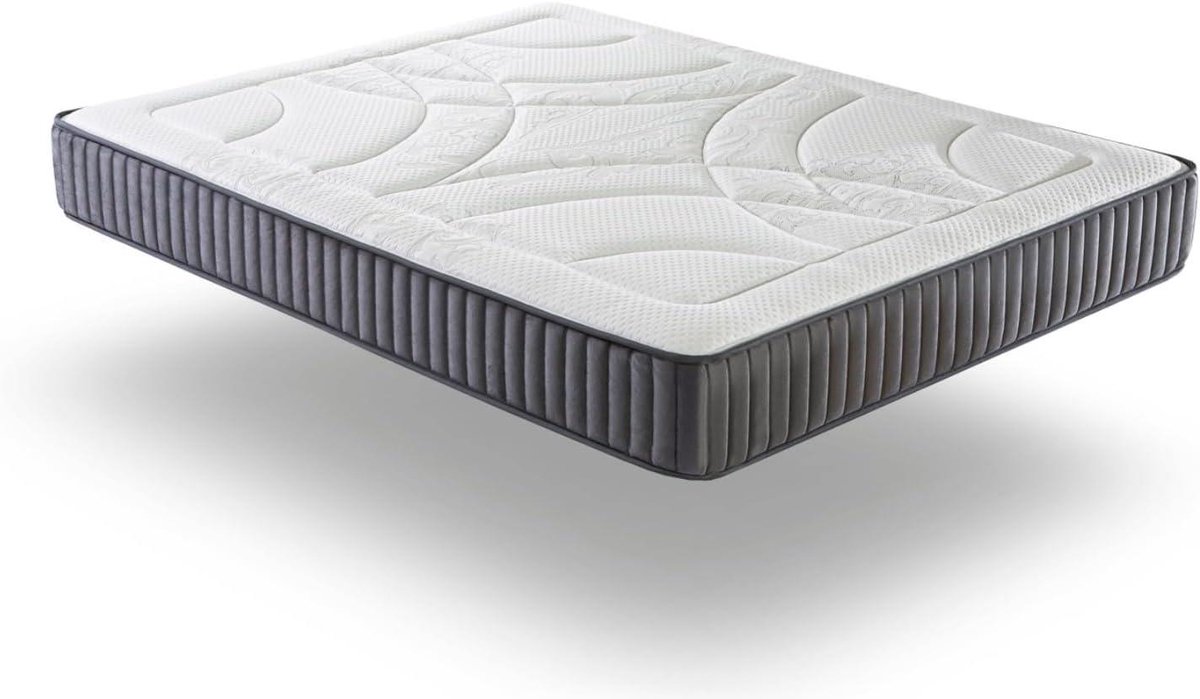 Pocketvering Matras - Traagschuim Matras - Goede Nachtrust - Dubbelzijdig - 140x200 cm - Grijs