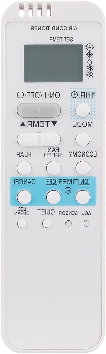 Afstandsbediening Airco - Universele Afstandsbediening - Airco Bedienen - Geen Programmering Nodig - 4 x 12 x 03 cm - Zwart