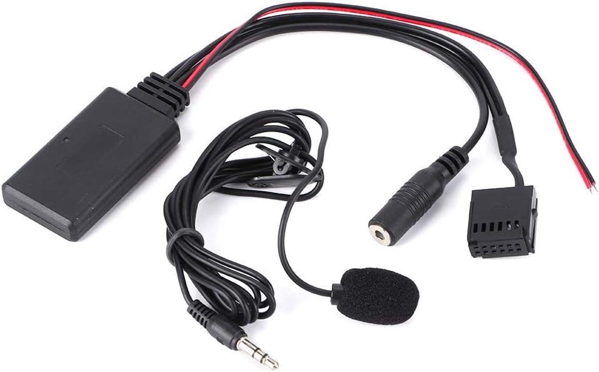 Bluetooth Audio Adapter - Aux Kabel Microfoon - Muziek Streamen Auto - Handsfree Bellen - Klein Lichtgewicht - Zwart