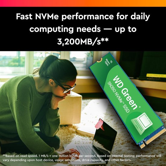 Interne SSD - Solid State Drive - Snellere Data Overdracht - NVMe PCIe 3.0 - 240 GB - Groen — afbeelding 2