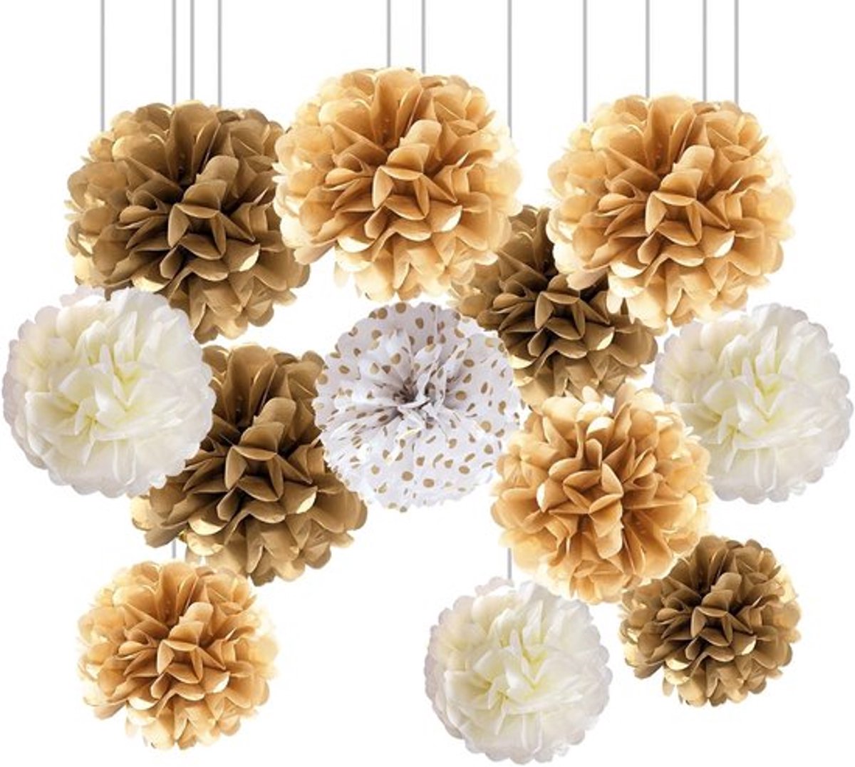 Store_7 - Papieren pompons - Decoratie voor bruiloften - Enorme