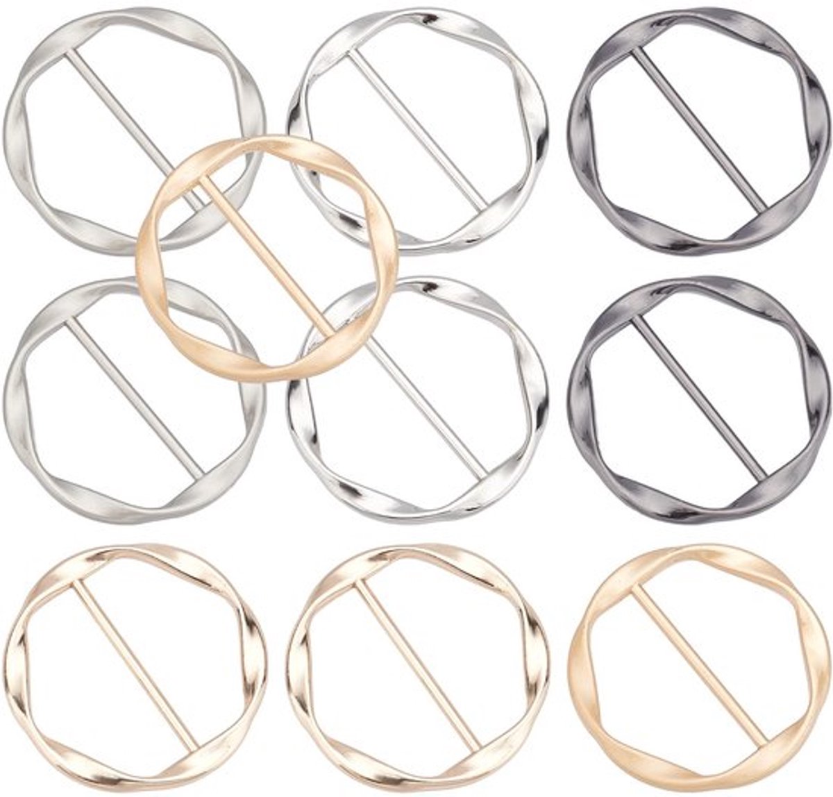 Allecto - Metalen T-shirt Tie Clips - Sjaalclips - Mode Accessoire