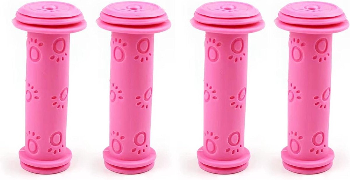 Fietsstuurgrepen Kinderen - Handvatten Scooter - Veilig Fietsen - Antislip Cat Paw - 2 paar - Roze