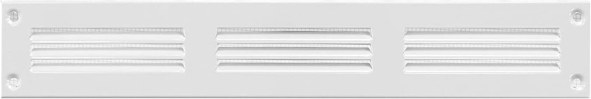 Ventilatie Rooster - Insectenwering - Luchtcirculatie - Rechthoekig Model - 200x100 mm - Wit