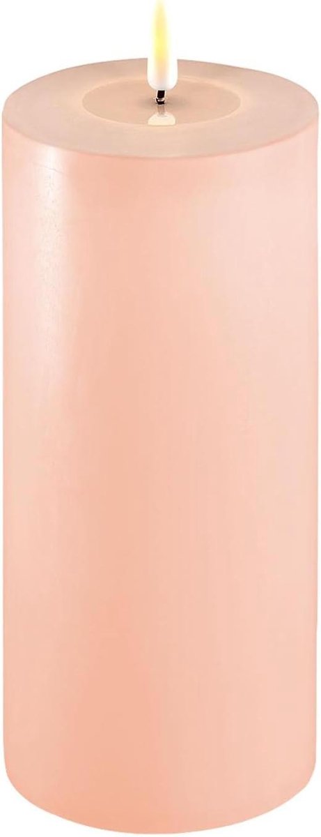 LED Kaars - Decoratieve Kaars - Sfeerverlichting Huis - Echte Was Spiegel - 10 x 20 cm - Roze