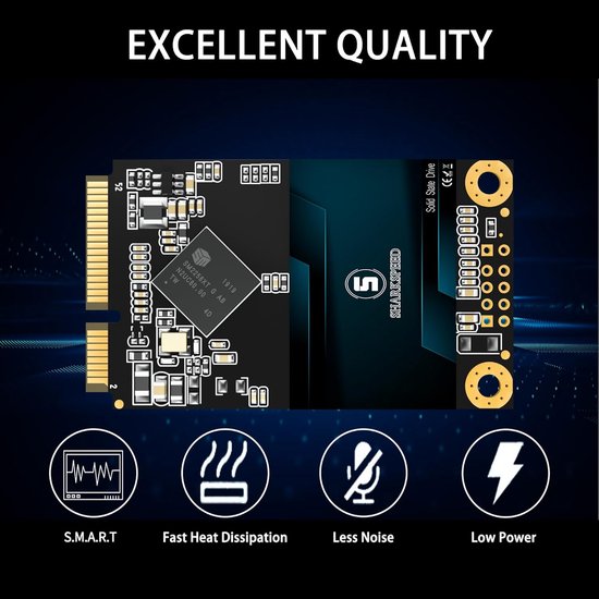 Interne SSD - Mini Harde Schijf - Systeem Upgrade - 3D NAND Flash - 1TB - Zwart — afbeelding 5
