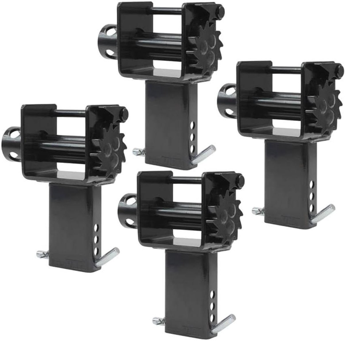 Lier Set - Vastzet Haken - Transport Beveiligen - Stake Pocket Montage - 4 Stuks - Zwart