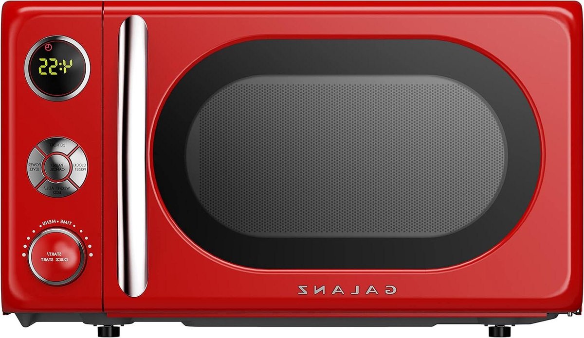 Magnetron - Oven Apparaat - Snel Opwarmen - Digitale Controle - 35 cm Diep - Rood