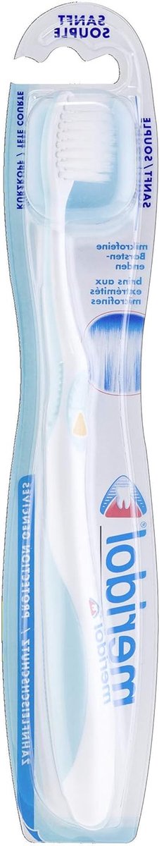 Zachte Tandenborstel - Mondverzorging Hulpmiddel - Gezond Tandvlees - Microfijne Borsteluiteinden - 1 Stuk - Blauw