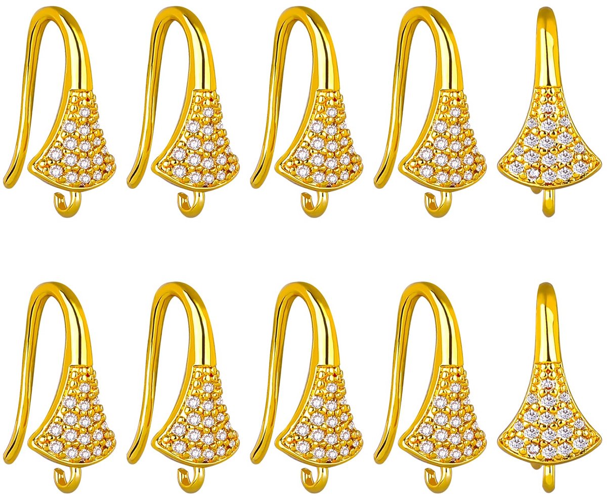 Oorbellen met draad, echt 18K verguld, leverback messing oorbellen met haken voor vrouwen, meisjes, DIY sieraden maken
