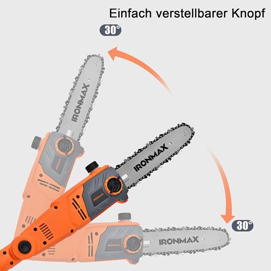 Elektrische Hoogsnoeier met Verlengsteel - 286 cm Uitschuifbaar - 750W Kettingzaag voor Snoeiwerk van Merkloos	 — afbeelding 4