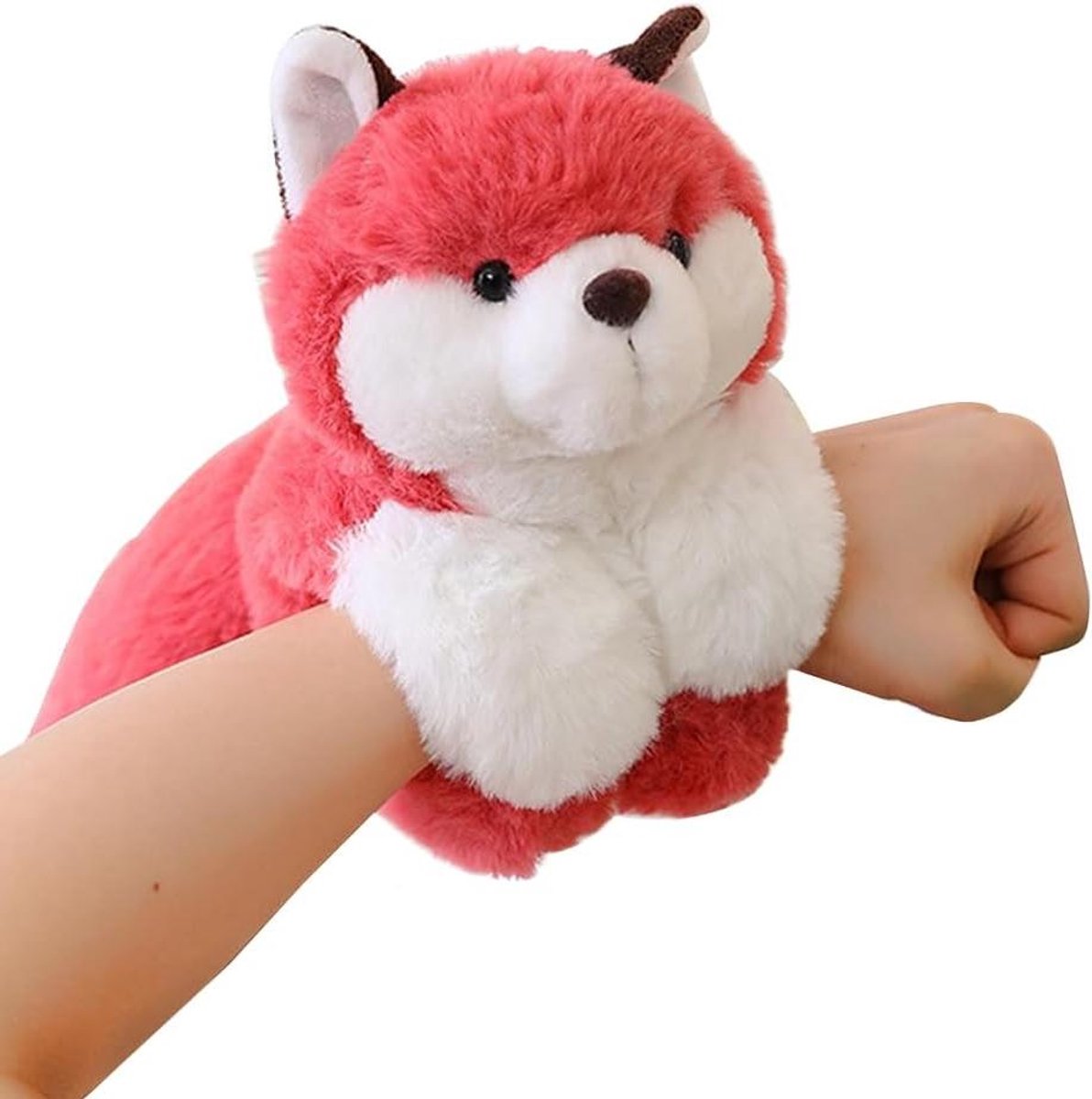 Klikarmband Vos - Snap armband - Kinderspel - Zacht pluche materiaal - 10 x 10 cm - Oranje