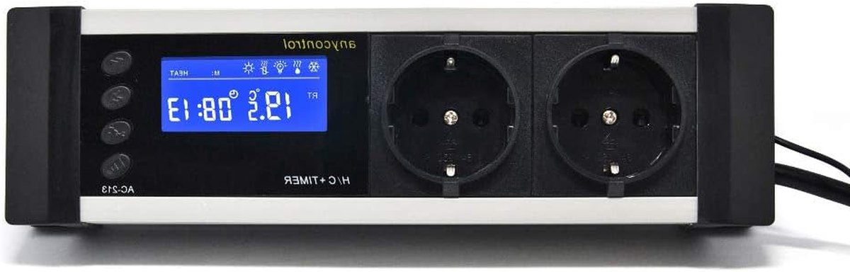 Digitale Thermostaat - Temperatuurregelaar - Terrarium Klimaat - PID Dimming Control - 3 Kanalen - Zwart