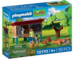 Playmobil Country konijnenhok speelset boerderij dieren 72170.