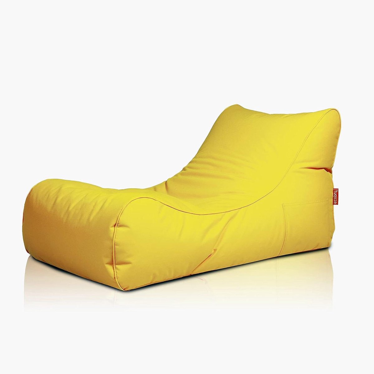 Loungestoel Zitzak - Outdoor Poef - Tuin Ontspanning - Met Handvat - 115x65x60cm - Geel