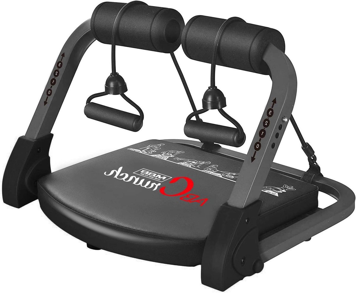Ab Machine - Buikspier trainer - Thuis trainen - Dubbele instelbare weerstand - 48 x 54 x 24 cm - Zwart