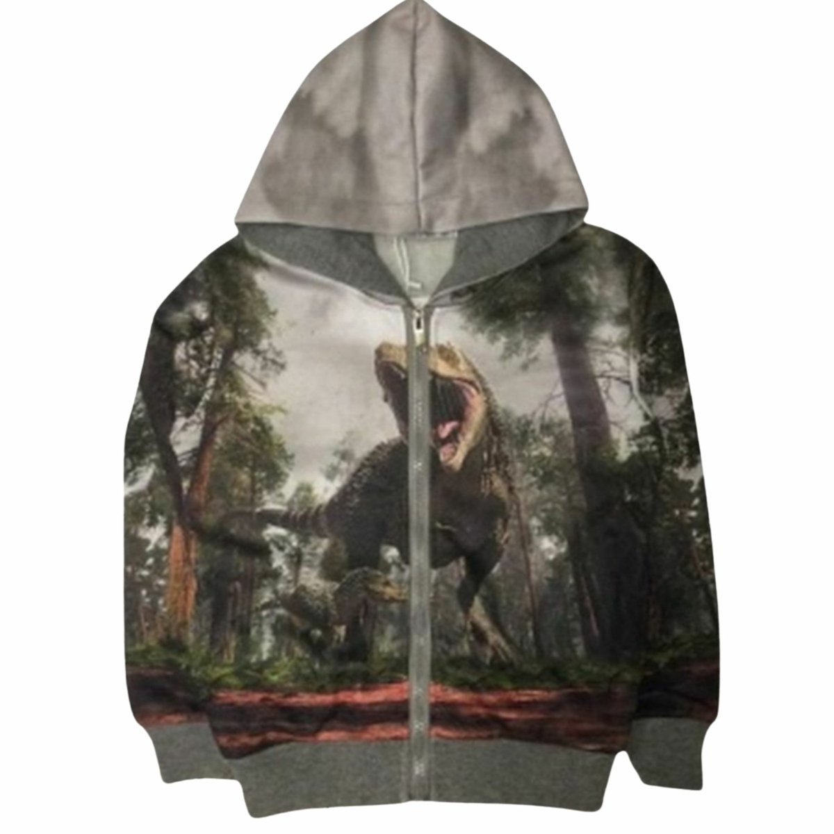 Gaaf vest met dino H173 - Groen - 98/104