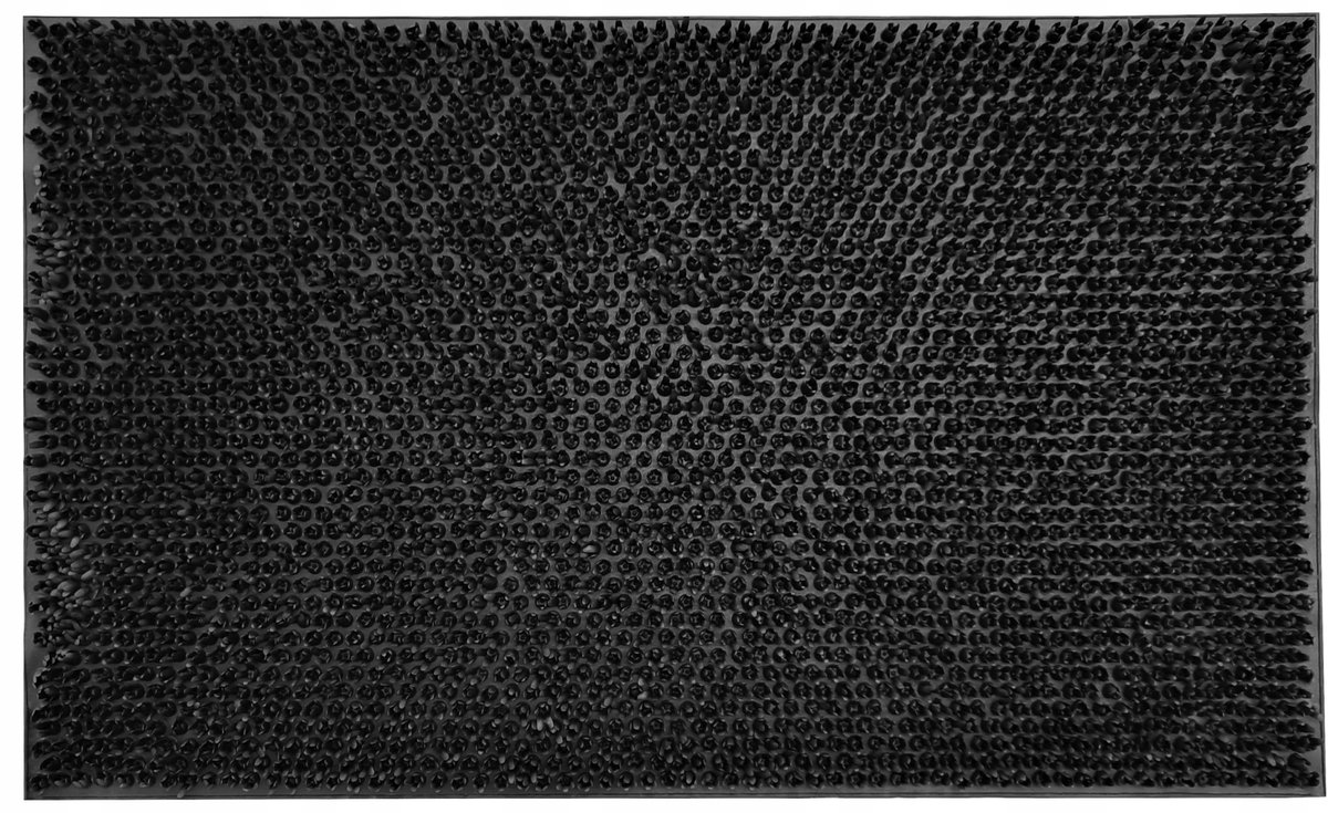 Wipex Trawka Deurmat 45x75cm - Rubber, Zwart, Buiten