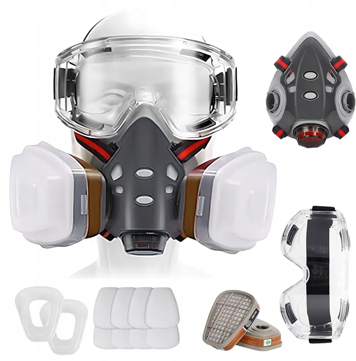 Veilige Gasmasker met 20 Filters - Ademhalingsbescherming