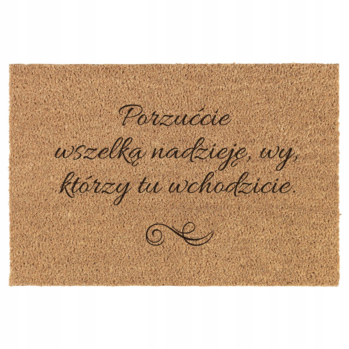 Kokosové Deurmat met Tekst - Antislip & Duurzaam - 60x40cm