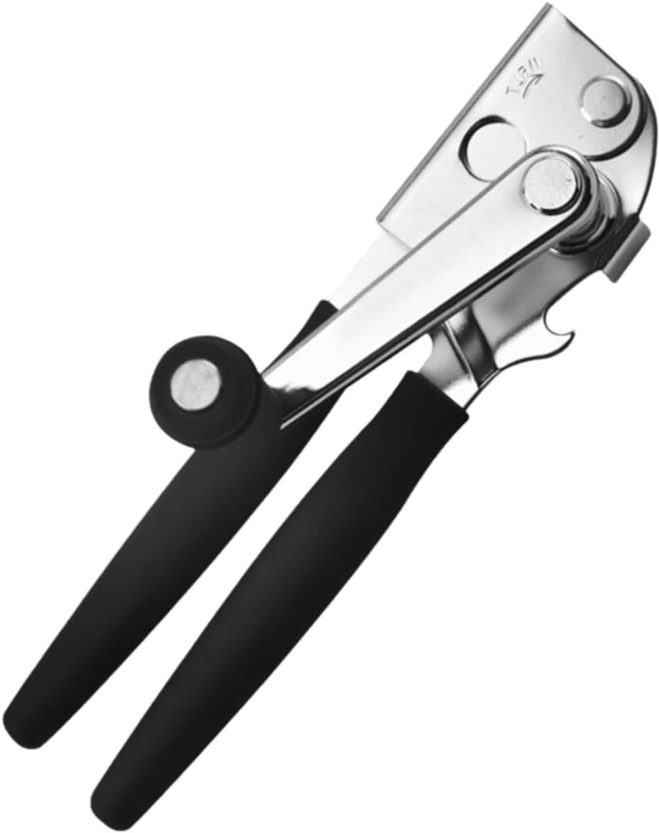 Potopener voor senioren - RVS - Handmatige blikopener met ergonomische handgreep - Veilig en soepel in gebruik