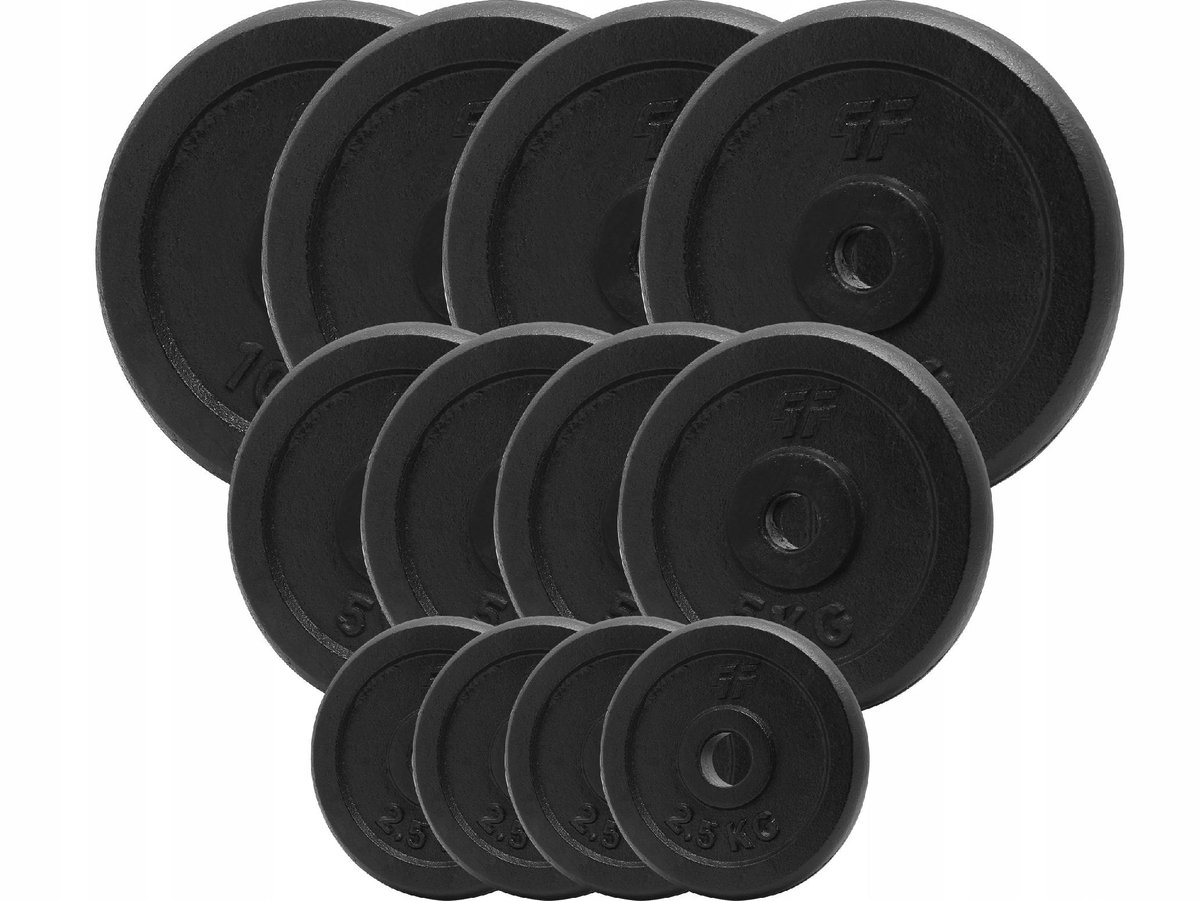 Merkloos IJzeren houdergewichtenset 70kg - 29mm Gat Diameter