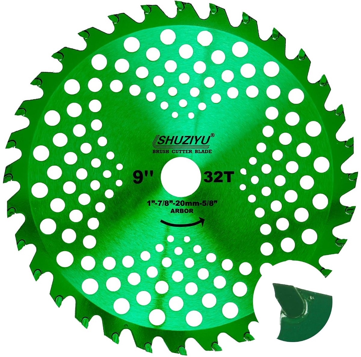 230mm-32T, Large Carbide Point Brushcutter Knife, Arbor 25.4mm with 565-20-15.9mm Washing Machine - ShopVlot