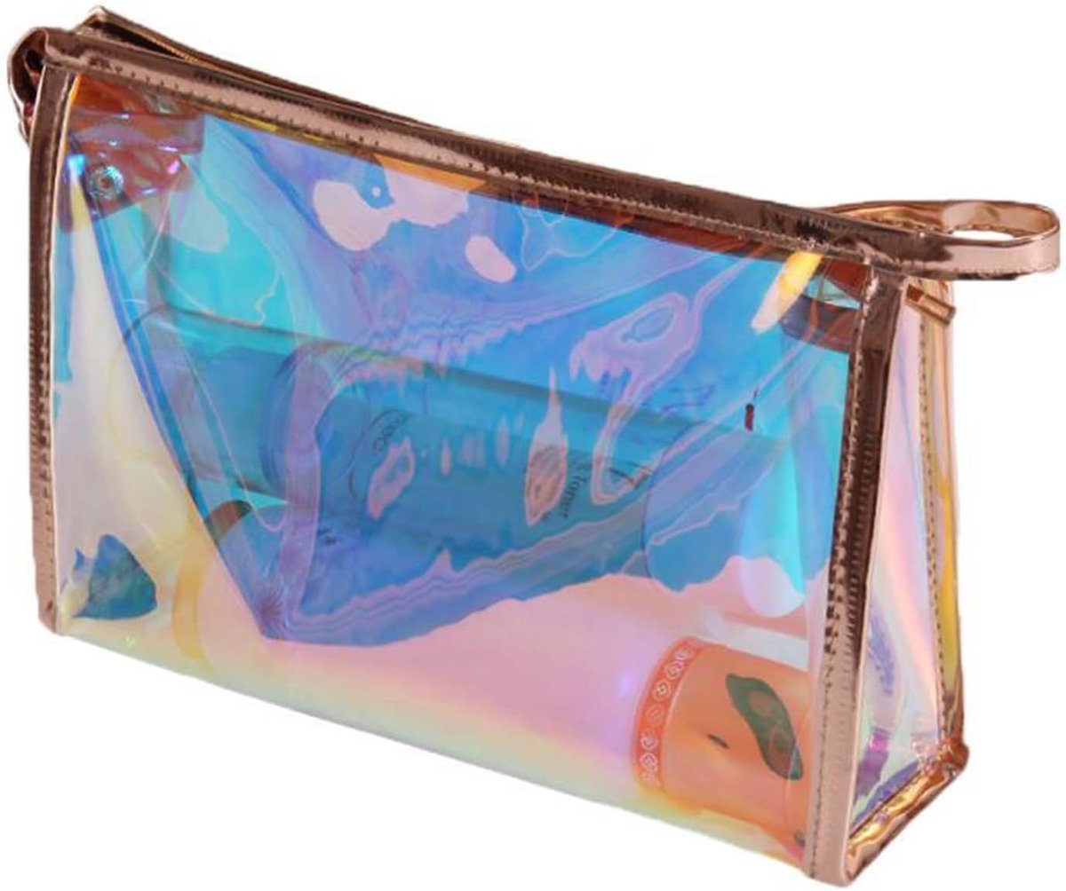 Make-up tas holografisch 23x7x15 cm - waterdicht - met polsband - ideaal voor onderweg - ShopVlot