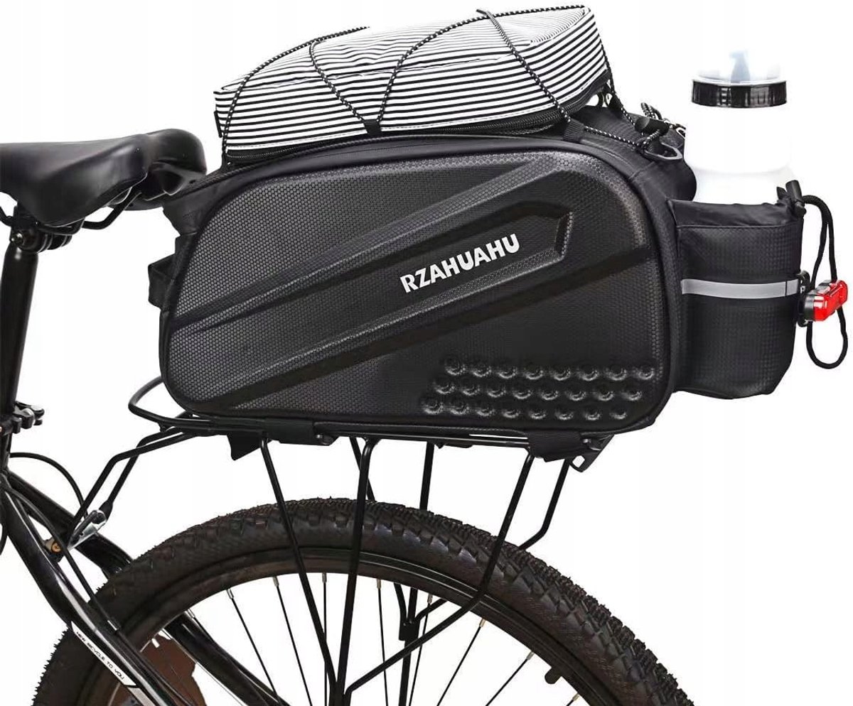Waterdichte Fietstas Bagagedrager 14L - Zwart/Grijs
