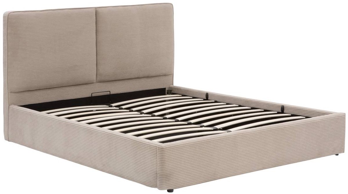 Lit coffre Wonta rectangulaire 160x200cm gris
