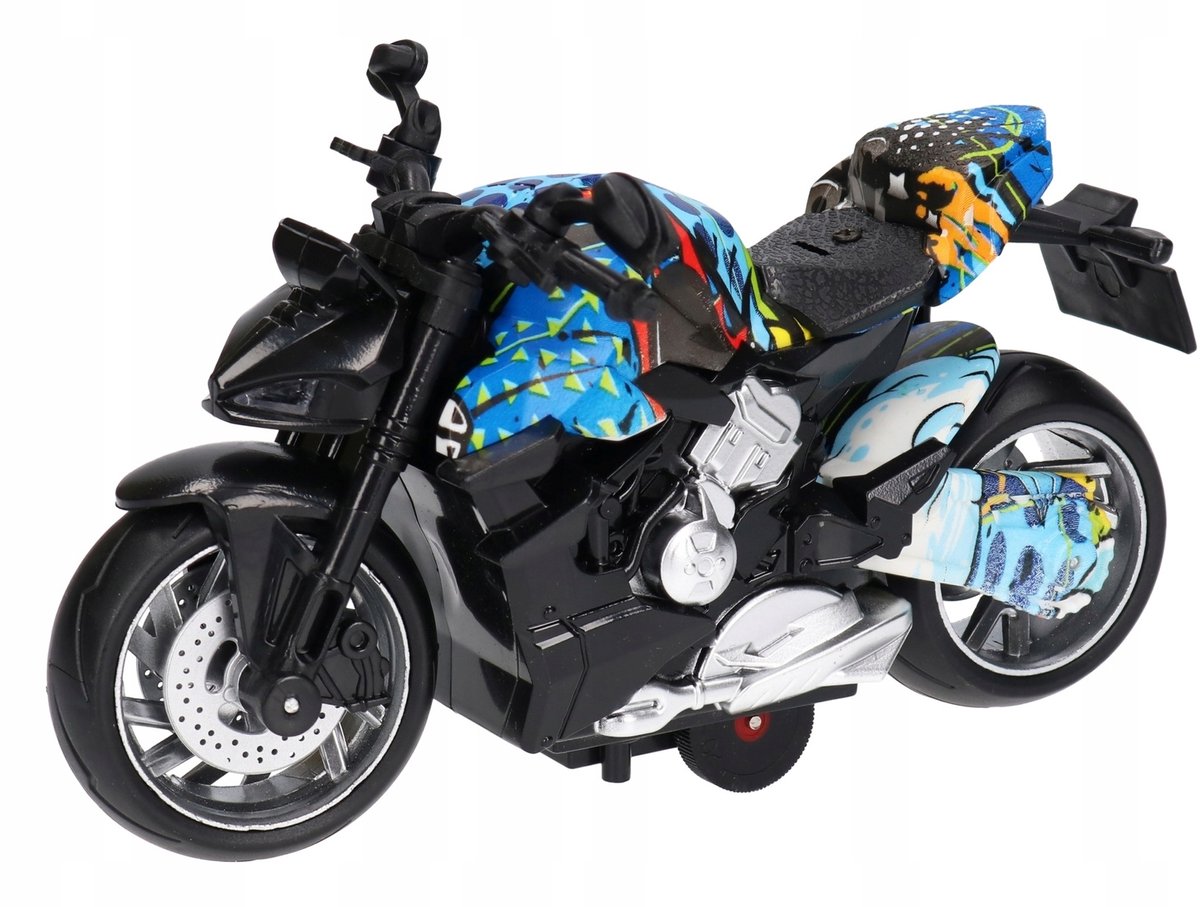 Sportieve Speelgoedmotor met Pull-Back Actie - 15,5 cm