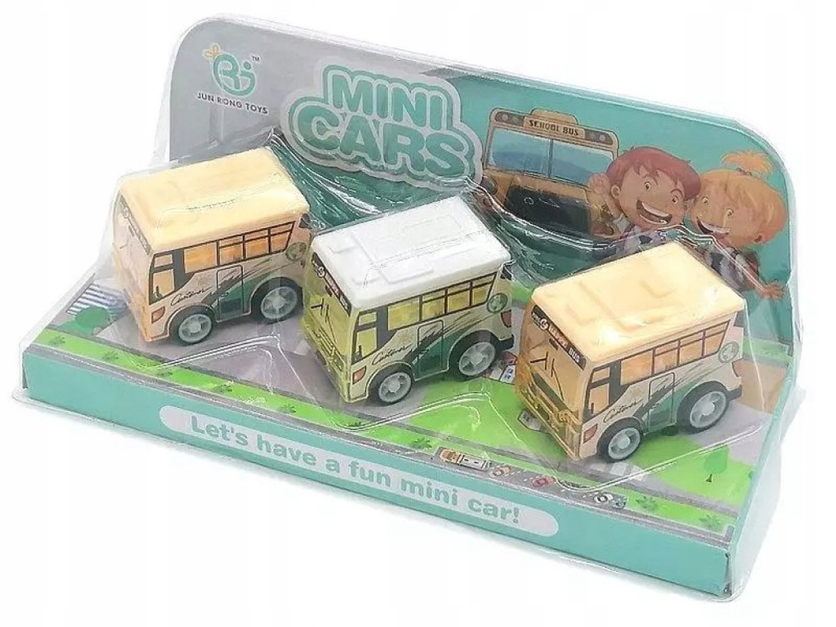 Set van 3 speelgoedbussen