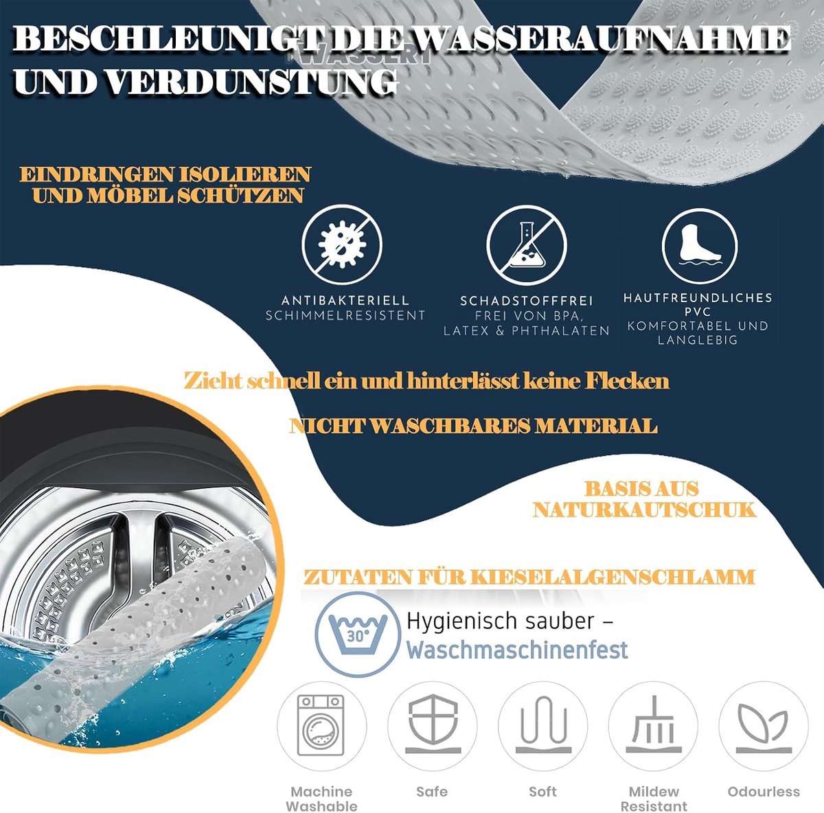 Douchemat Antislip 53 x 53 cm - Massage Douchemat - Transparant - Veilig en comfortabel - ShopVlot